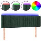  LED posteljno vzglavje temno zeleno 147x16x78/88 cm žamet | Shoptok.si
