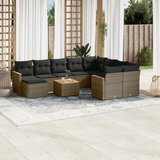  11-dijelni set vrtnih sofa od poliratana s jastucima sivi | shoptok.hr