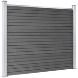  Ograjni panel WPC 180x146 cm črn | Shoptok.si