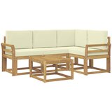  Set vanjskih sofa 5 kom. Bijela i krem | shoptok.hr