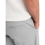 Ombre Men's classic chino shorts with rolled up leg - grey | shoptok.hr