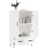  Visoka komoda bijela 69,5 x 31 x 115 cm od konstruiranog drva Slike