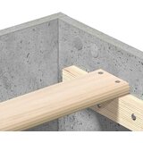 Krevetna konstrukcija Betonska siva Konstruirano drvo | shoptok.hr