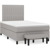  Box spring postelja z vzmetnico svetlo siva 120x200 cm blago, (20898366) | Shoptok.si