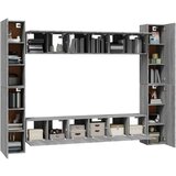  10-dijelni set TV ormarića sivog sonome konstruirano drvo - Sivi hrast sonoma 10 60 cm | shoptok.hr