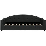  Dnevni krevet na razvlačenje crni 90 x 190 cm od tkanine | shoptok.hr