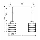  Visilica na sajli GLOB 2xE27/40W/230V crna | Eponuda.com