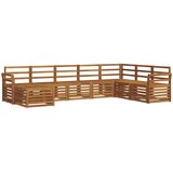  Set vanjskih sofa 8 kom. Prirodna Smeđa 308 x 190 x 73 cm | shoptok.hr