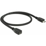 Delock Podaljšek USB Mikro B-m - Mikro B-ž 0,5m črn 83567 | Shoptok.si