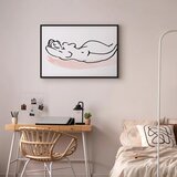  Slika - Sunbathing (1 Part) Wide 120x80 U crnom drvenom okviru | shoptok.hr