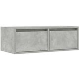 TV ormarić s LED svjetlima siva boja betona 75x35 5x25 cm | shoptok.hr
