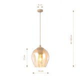  Luster na sajli ISTAR 1xE27/15W/230V bež/dimljeno bež | Eponuda.com