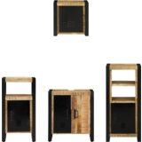 vidaXL Set namještaja za kupaonicu 4 pcs Smeđa Čvrsto drvo manga | shoptok.hr