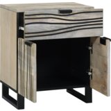  Noćni ormarići s ladicama Bijela i crna 50 x 33 x 60 cm | shoptok.hr