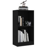  Polica za knjige crna 40 x 24 x 75 cm od konstruiranog drva | Eponuda.com