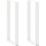  Noge za barski stol U-oblika 2 kom Bijele 40 x (100-101) cm Čelik | shoptok.hr