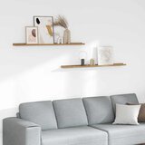  Polica na zidu 2 kom. Smeđa 115 x 9 x 3 cm Konstruirano drvo | shoptok.hr