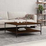  Stolić za kavu boja hrasta 100x100x40 cm konstruirano drvo | shoptok.hr