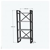 Hanah home Alaro Moderna polica za knjige 66x150x32cm, crna | Eponuda.ba