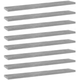 Police za knjige 8 kom siva boja betona 60x10x1,5 cm od iverice | shoptok.hr