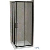 Copen Tuš kabina C-02-B43K800 Atlas Pro mat crni ram 80x80x195cm providno staklo 6mm | ePonuda.com