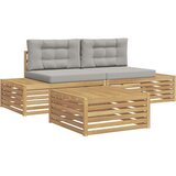 3 Komad Set vanjskih sofa Poliester Bijela | shoptok.hr