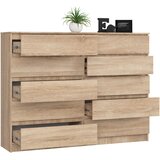 AKORD Komoda, 10 Predalov, Hrast Sonoma, (5000332243) | Shoptok.si