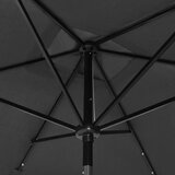  Vrtni suncobran s LED svjetlom i čeličnim stupom 2x3 m antracit | shoptok.hr