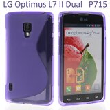  Gumijasti / gel etui S-Line za LG Optimus L7 II Dual P715 - vijolični Cene