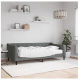 vidaXL Dnevna postelja z vzmetnico temno siva 90x190 cm blag Cene