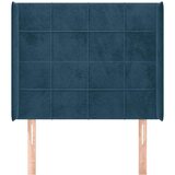  Uzglavlje s ušima tamnoplavo 93x16x118/128 cm baršunasto | shoptok.hr