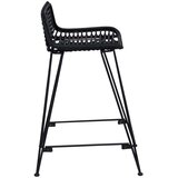 Barska stolica 2 pcs Crna 44 x 45 x 76 cm Ratan i Čelik | shoptok.hr