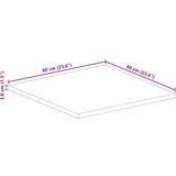 Stolna Mizna plošča 60x60x3,8 cm kvadratna trden mangov les | Shoptok.si