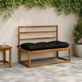  Jastučići za klupe VIANEN 2 kom. 100% poliester Crna - Crna 110 x 50 x 12 cm | shoptok.hr