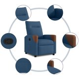 vidaXL Naslanjač modro blago | Shoptok.si