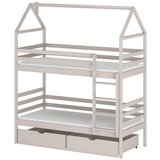 Molarem Home Drveni dječji krevet na kat Alex s ladicom - kašmir - 200x90 cm - Bez madraca | shoptok.hr