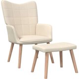  Stol za sproščanje s stolčkom krem blago, (20821737) | Shoptok.si