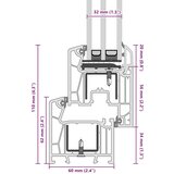 vidaXL Kletno okno "RISOR" 50x75 cm vrtljivo-nagibno DIN levo belo | Shoptok.si