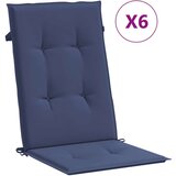  Jastuci za stolice s visokim naslonom 6 kom modir od tkanine | shoptok.hr
