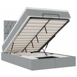 Maison Chic Otomanska Posteljni okvir - Dvoposteljna postelja - Zakonska postelja z vzmetnico siv 120x190 cm blago-J336, (21775540) Cene