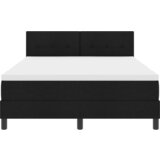 vidaXL Boxspring krevet s madracem i LED crni 140x200 cm tkanina | shoptok.hr