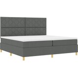  LED Box Spring Krevet Tamno siva 200 x 200 cm tkanina | shoptok.hr