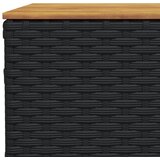  Vrtni stol crni 55 x 55 x 36 cm od poliratana i bagremovog drva | shoptok.hr