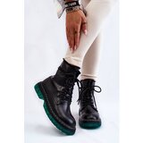 Kesi Women's Lace Up Boots With Green Sole Black Trinah | shoptok.hr