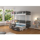 ADRK Troposteljna otroka postelja ETAPO 93 cm - BELA-ANTRACIT | Shoptok.si