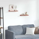  Stenska polica 2 pcs Rdeča 40 x 9 x 3 cm Konstruiran les, (5000200865) | Shoptok.si