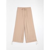 Sinsay Wide leg hlače s viskozom i vezanjem u struku i na nogavicama | shoptok.hr