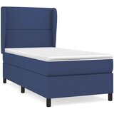  Krevet s oprugama i madracem plavi 90 x 200 cm od tkanine | shoptok.hr