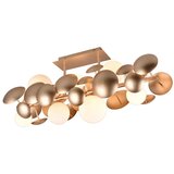 Trio Select bela/zlata stropna svetilka s steklenim senčnikom 76x22 cm bubble – | Shoptok.si