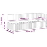  Kutni okvir kreveta s uzglavljem Žuta 80 x 200 cm Baršun | shoptok.hr